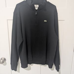 Lacoste Men's Zip-Up Black Sweatshirt